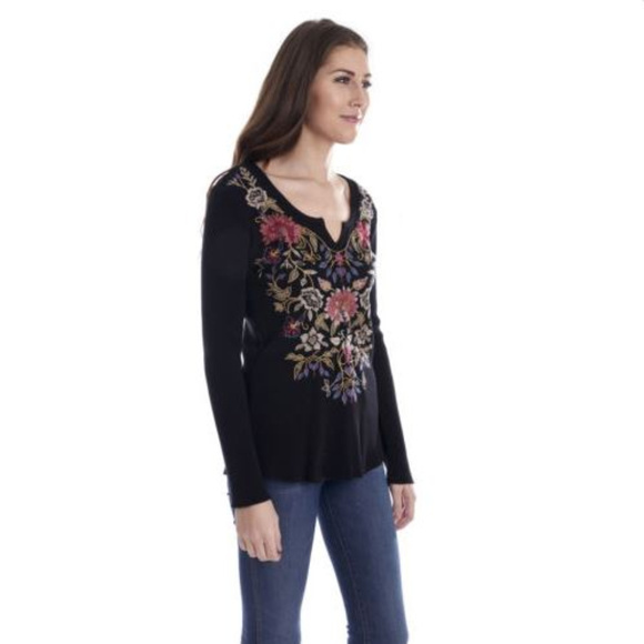 Johnny Was JWLA Simona Long Sleeve Pullover Top Lg - Picture 4 of 4